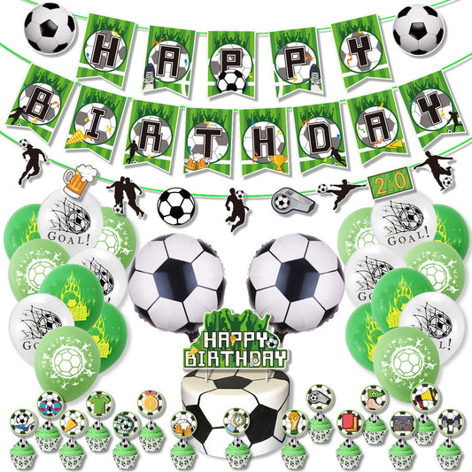 Football green Birthday party decorations set