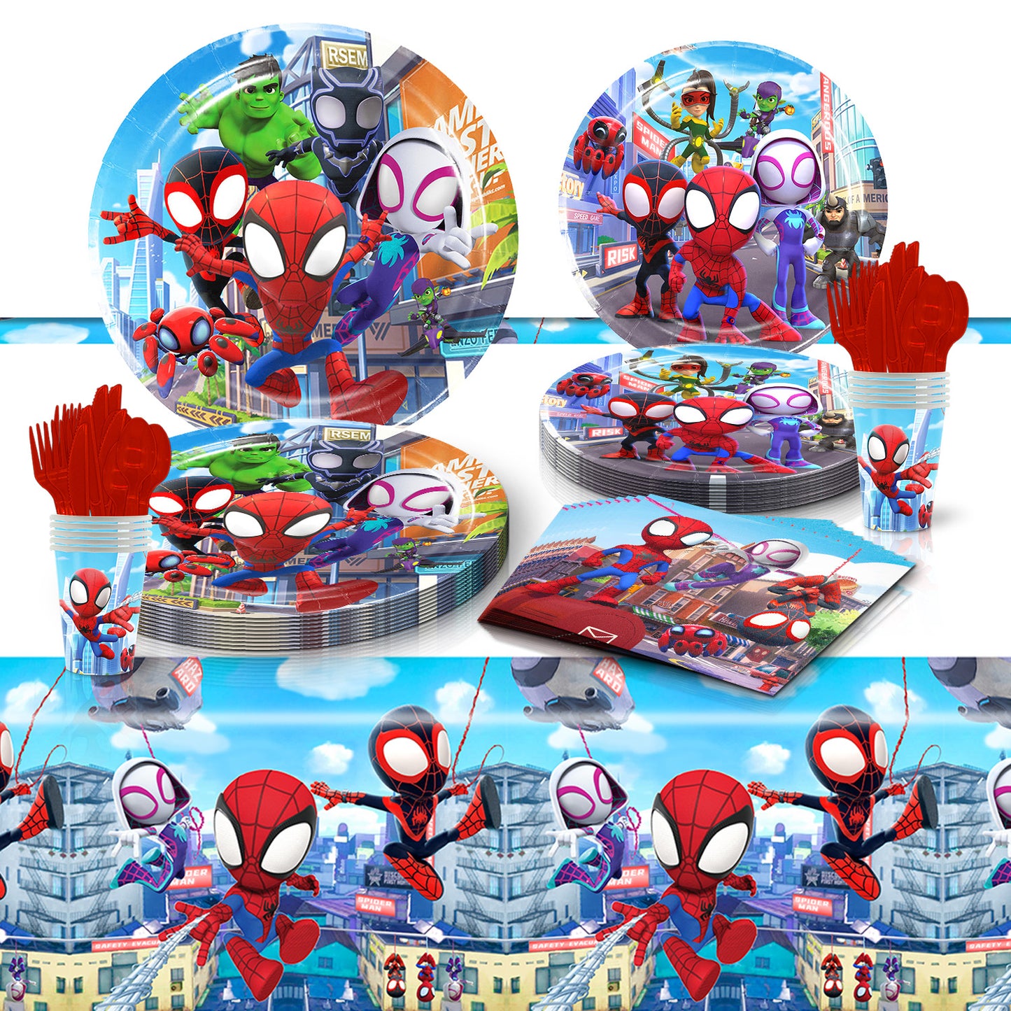 Spidey party decorations set-table decor