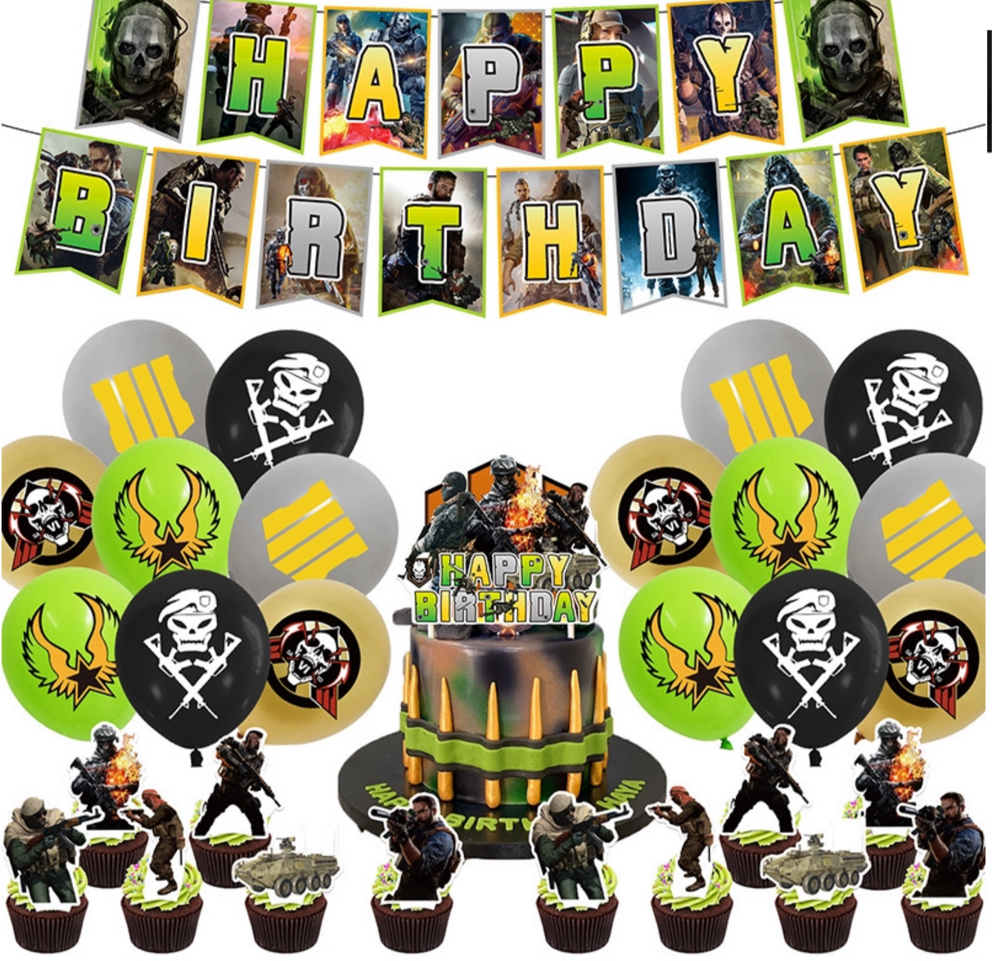 Call of Duty birthday party decorations set