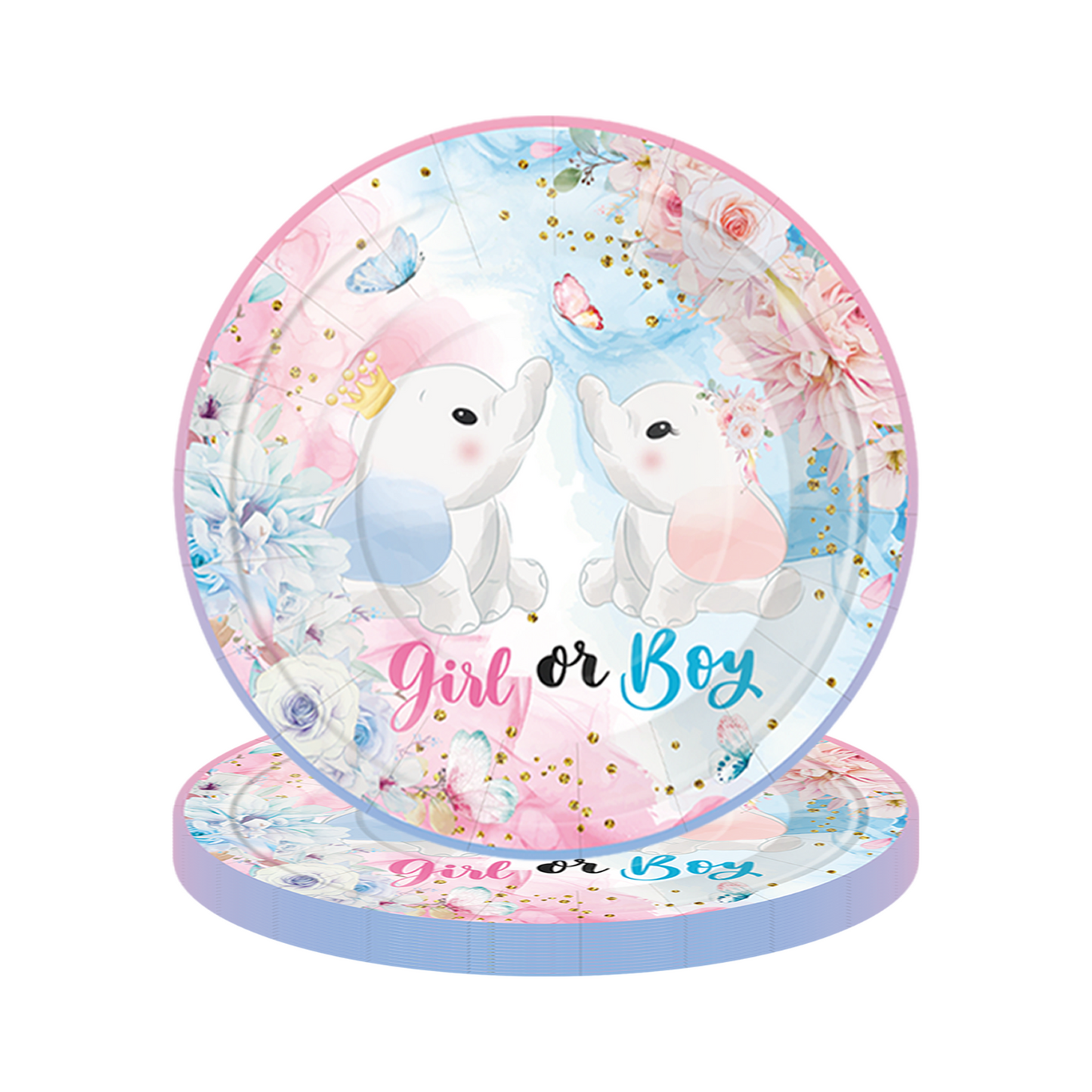 Elephant  gender reveal party decorations set-table decor