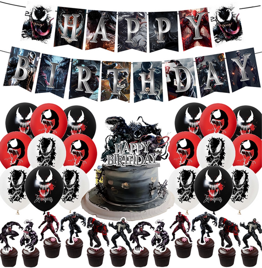 Venom birthday party decorations set