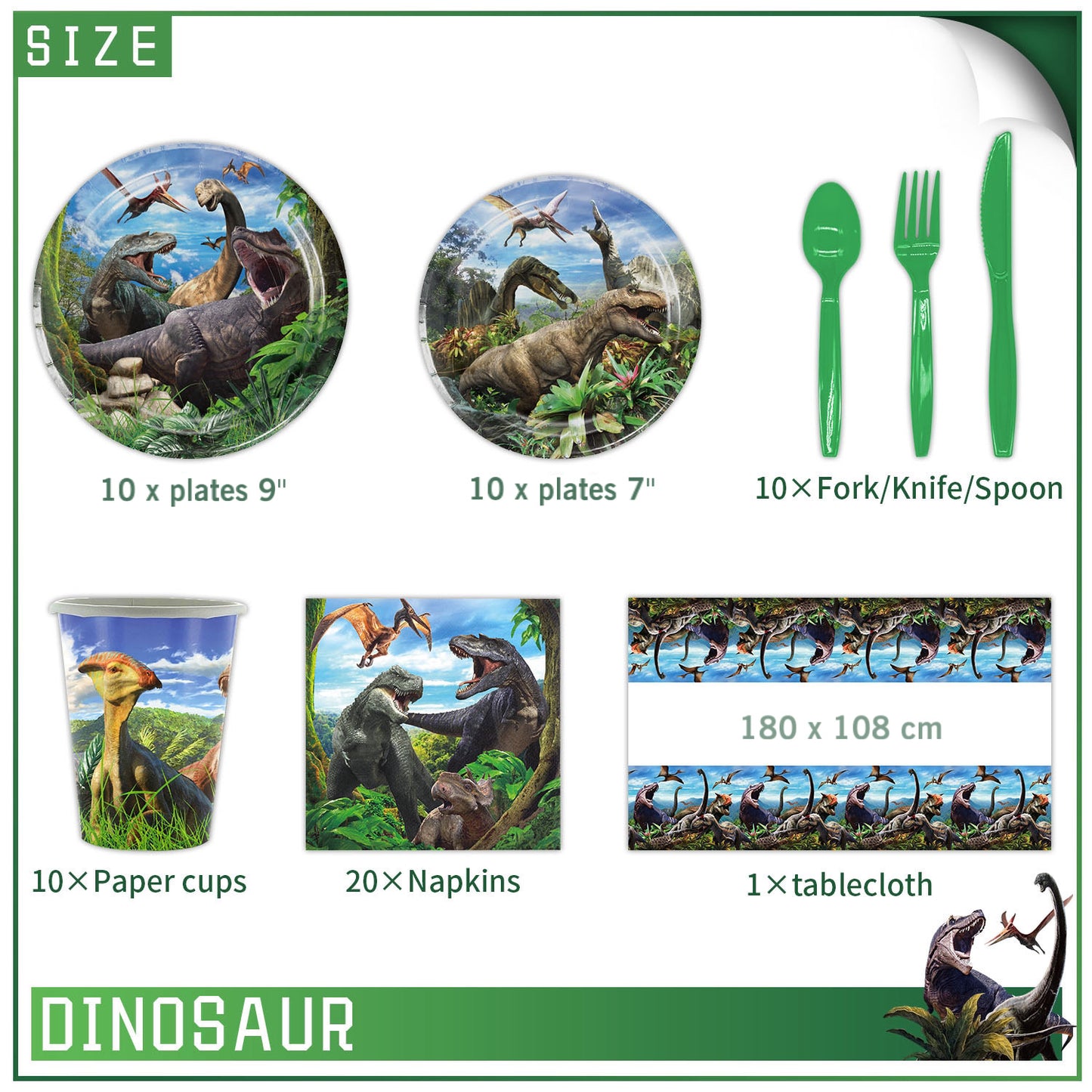 Dinosaurs party decorations set-table decor