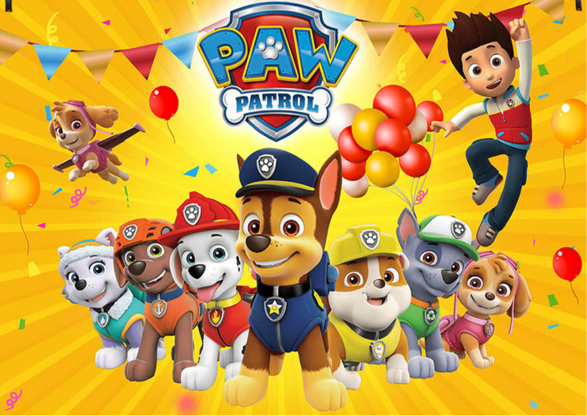 Paw patrol yellow backdrop