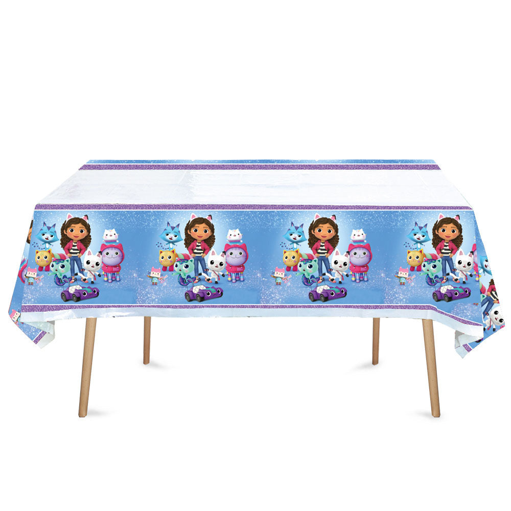 Gabby’s dollhouse purple party decorations set-table decor