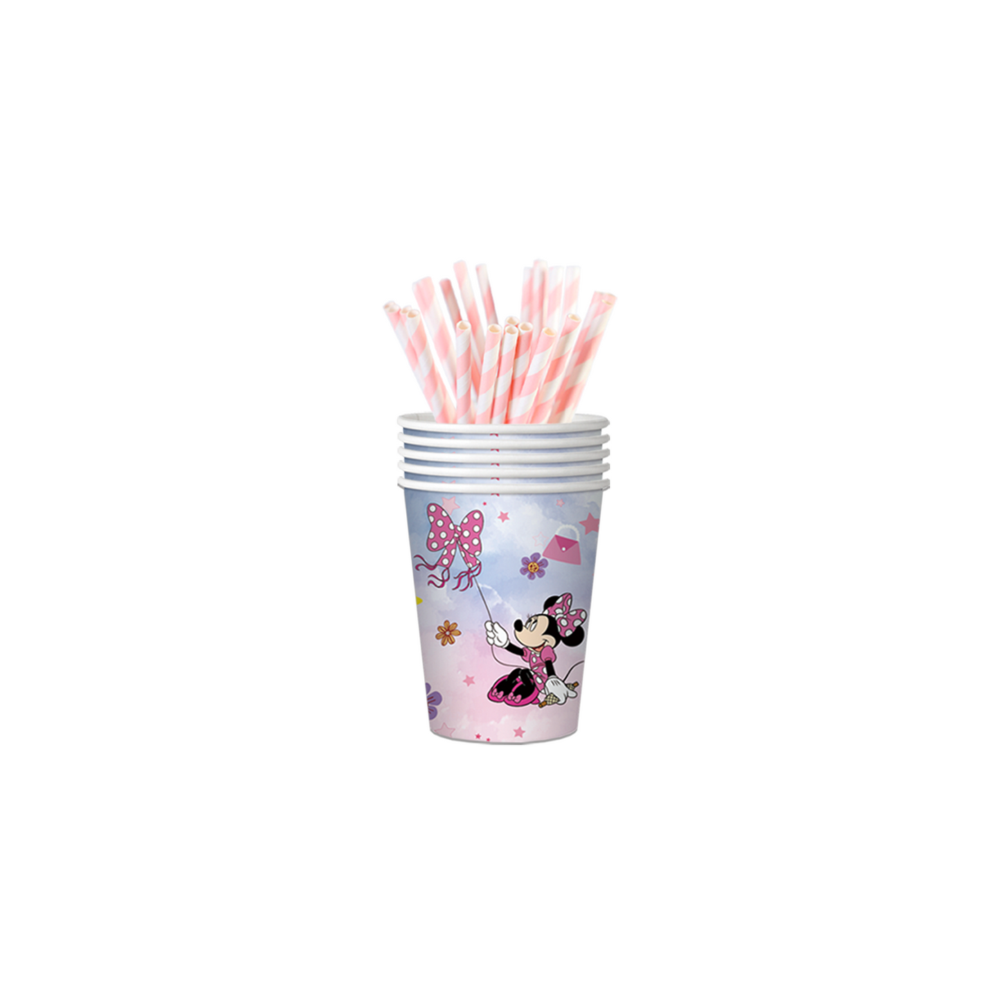 Minnie pink pastel party decorations set-table decor