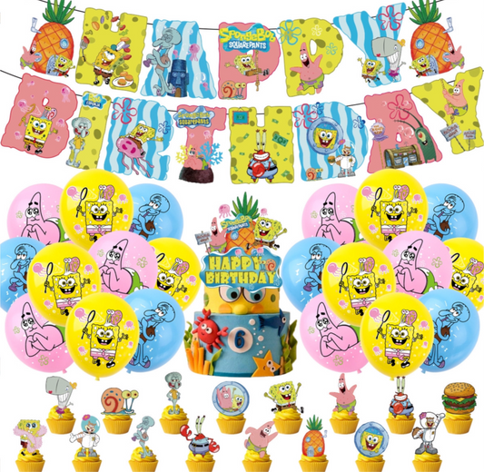 Spongebob birthday party decorations set