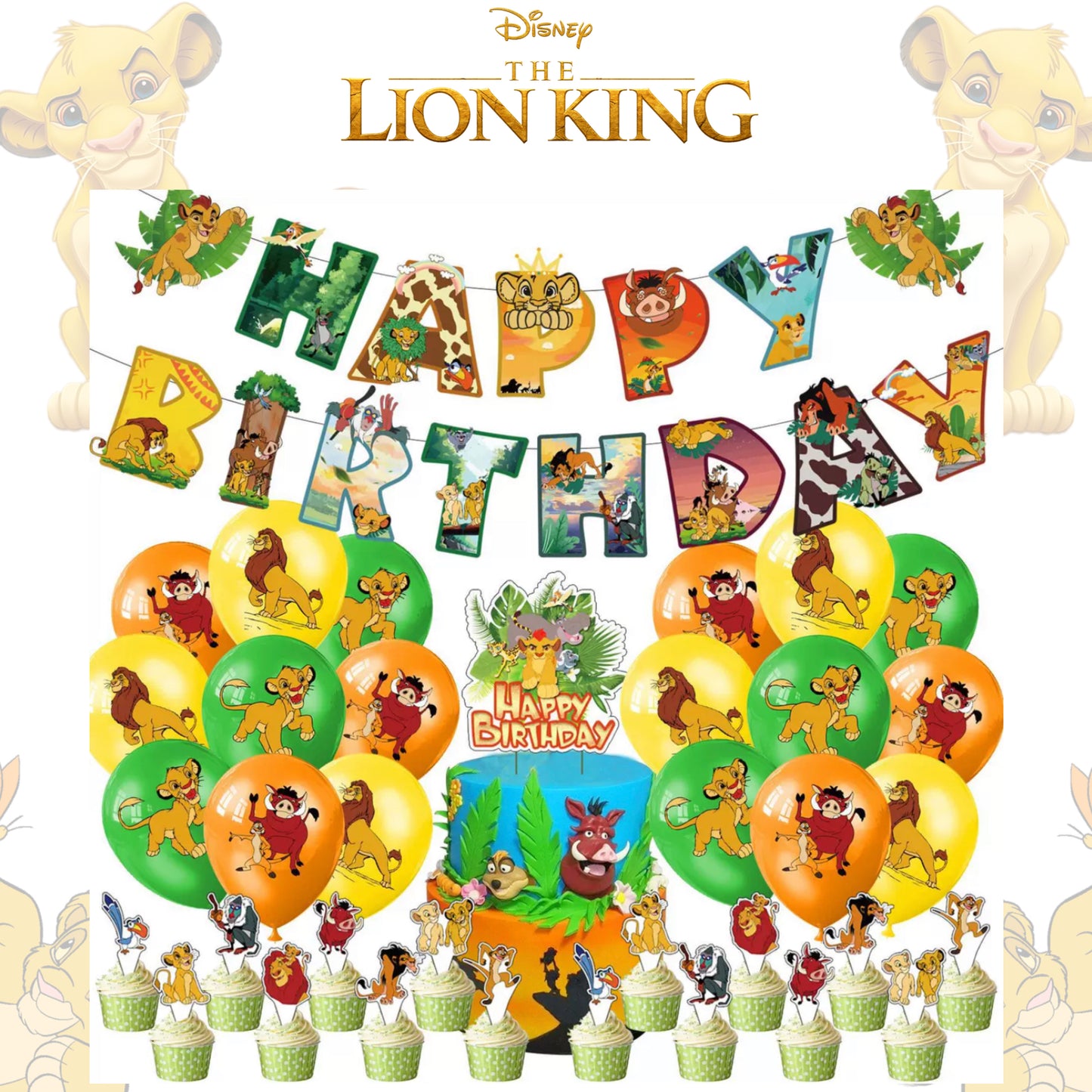 Lion king party decorations set-table decor