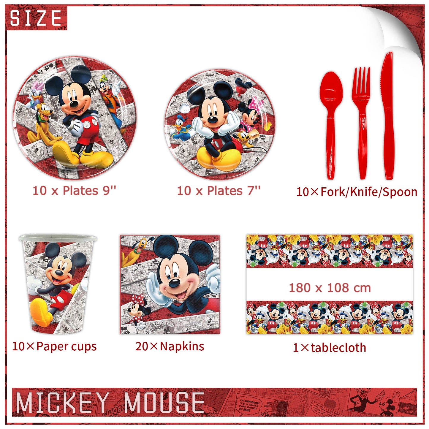 Mickey Mouse party decorations set-table decor