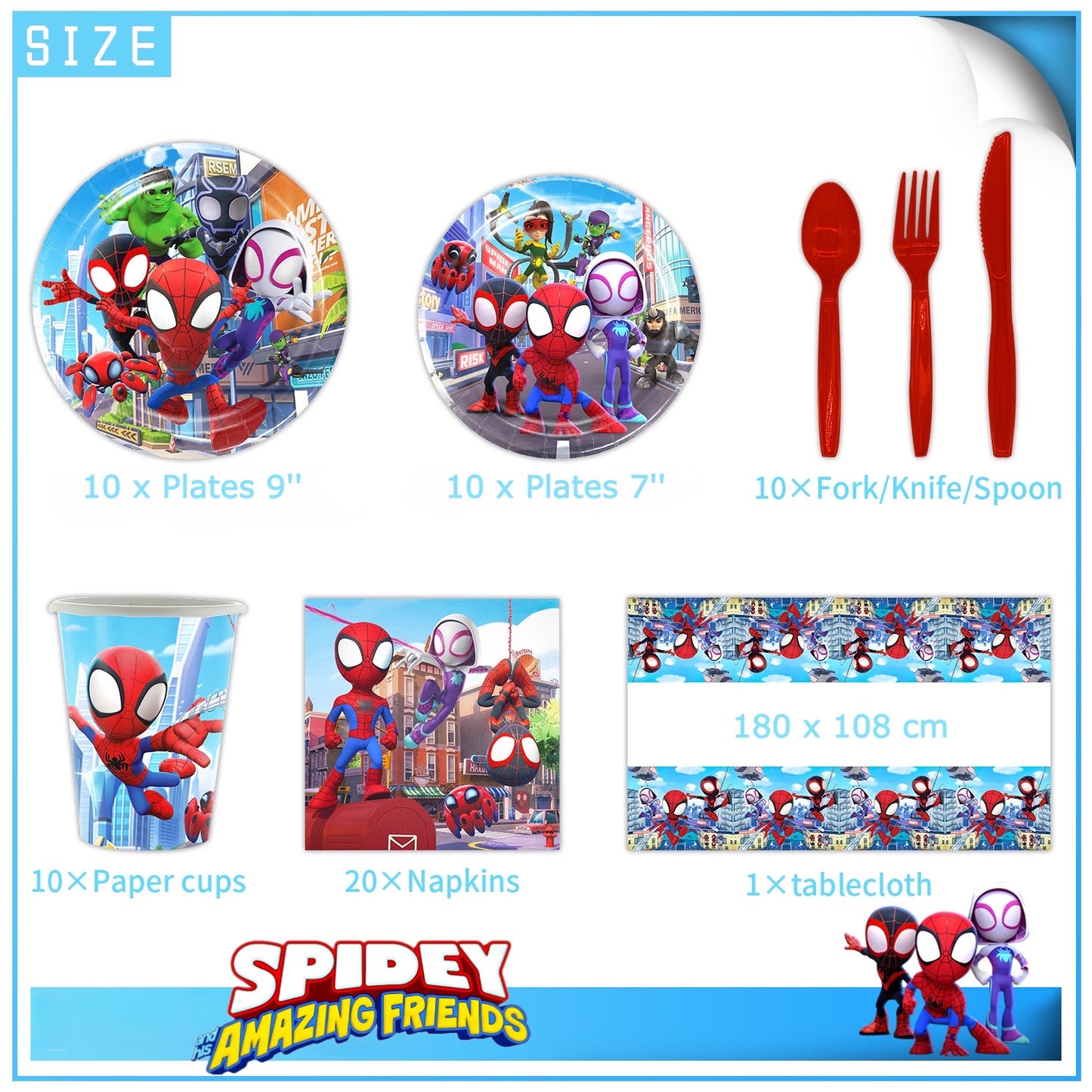 Spidey party decorations set-table decor