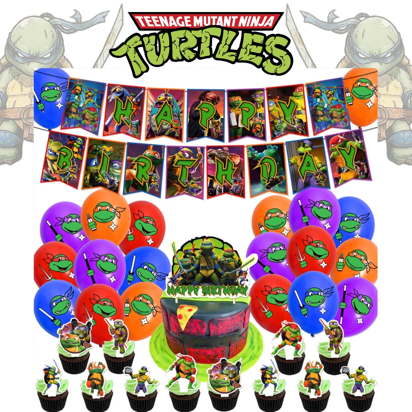 Ninja Turtles party decorations set-table decor