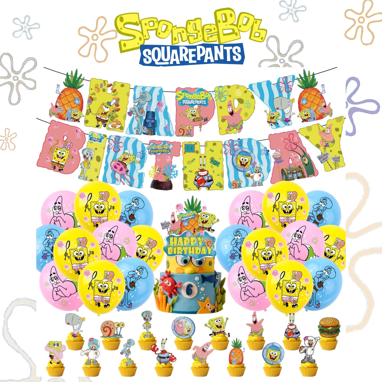 SpongeBob party decorations set-table decor