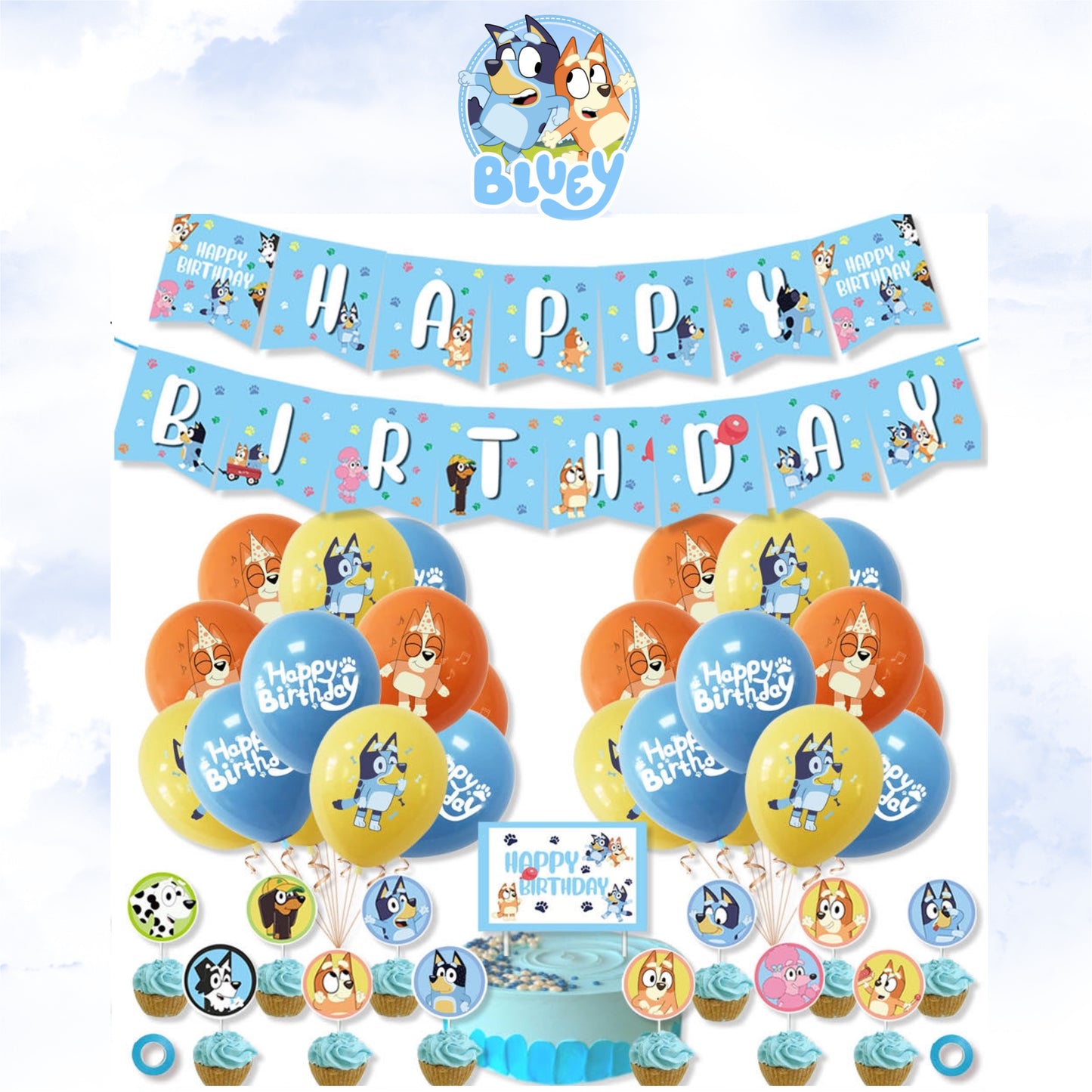 Bluey party decorations set-table decor