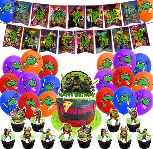 Ninja Turtles birthday party decorations set