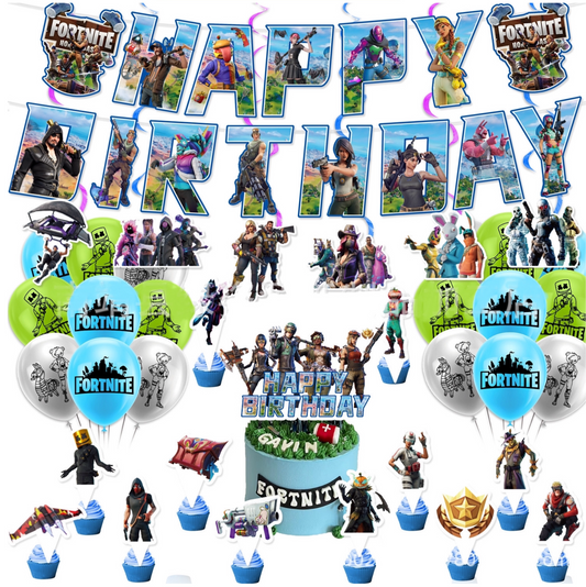 Fortnite birthday party decorations set