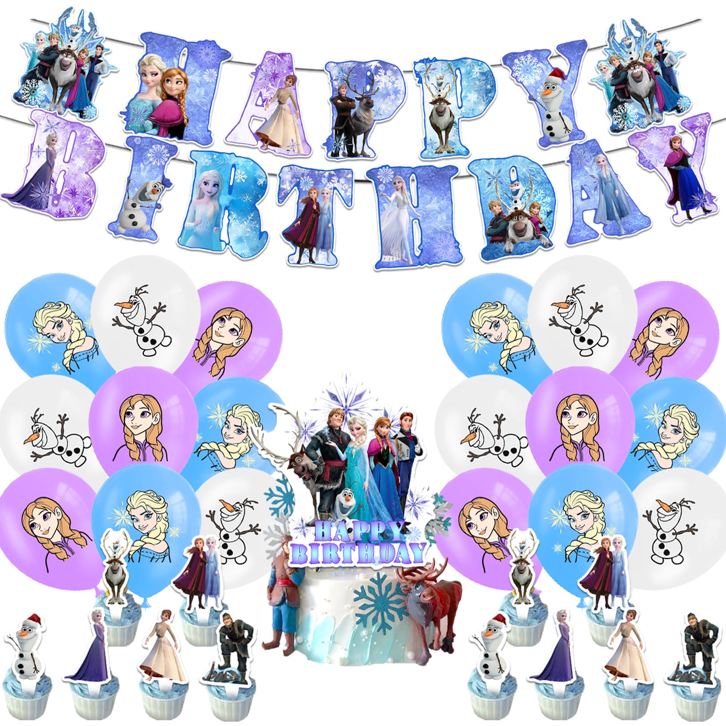 Frozen party decorations set-table decor