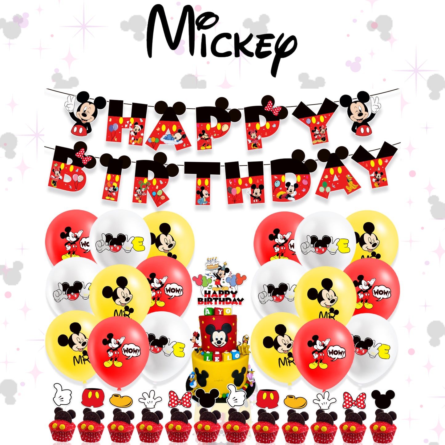 Mickey Mouse party decorations set-table decor