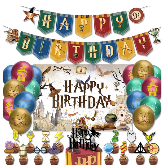 Harry Potter plus backdrop birthday party decorations set