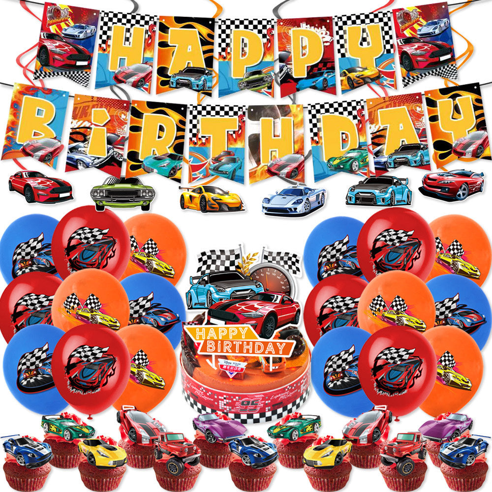 Hot Wheels party decorations set-table decor