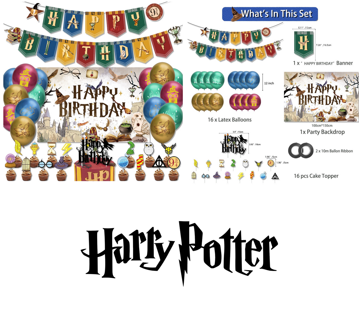 Harry Potter decorations set-table decor