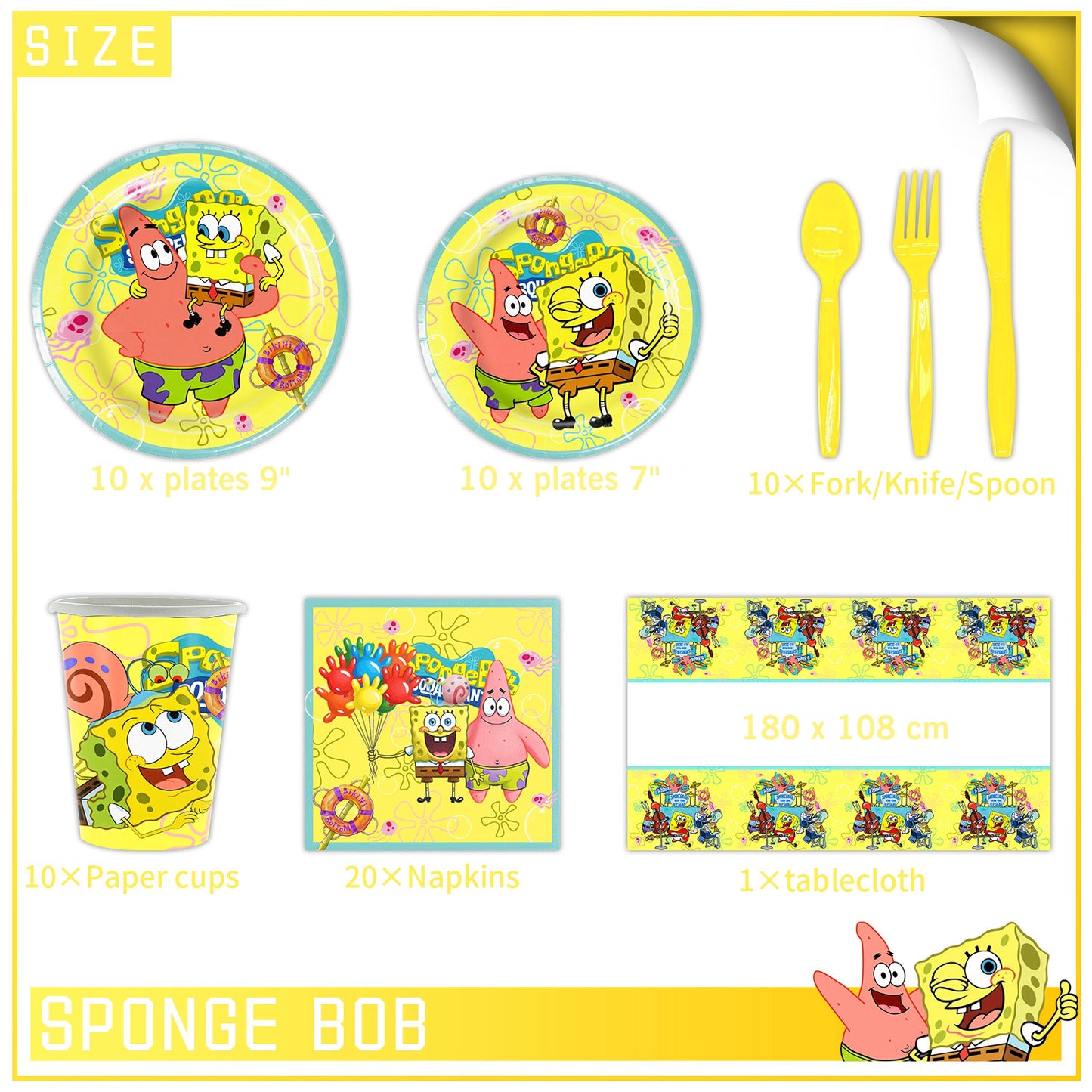 SpongeBob party decorations set-table decor