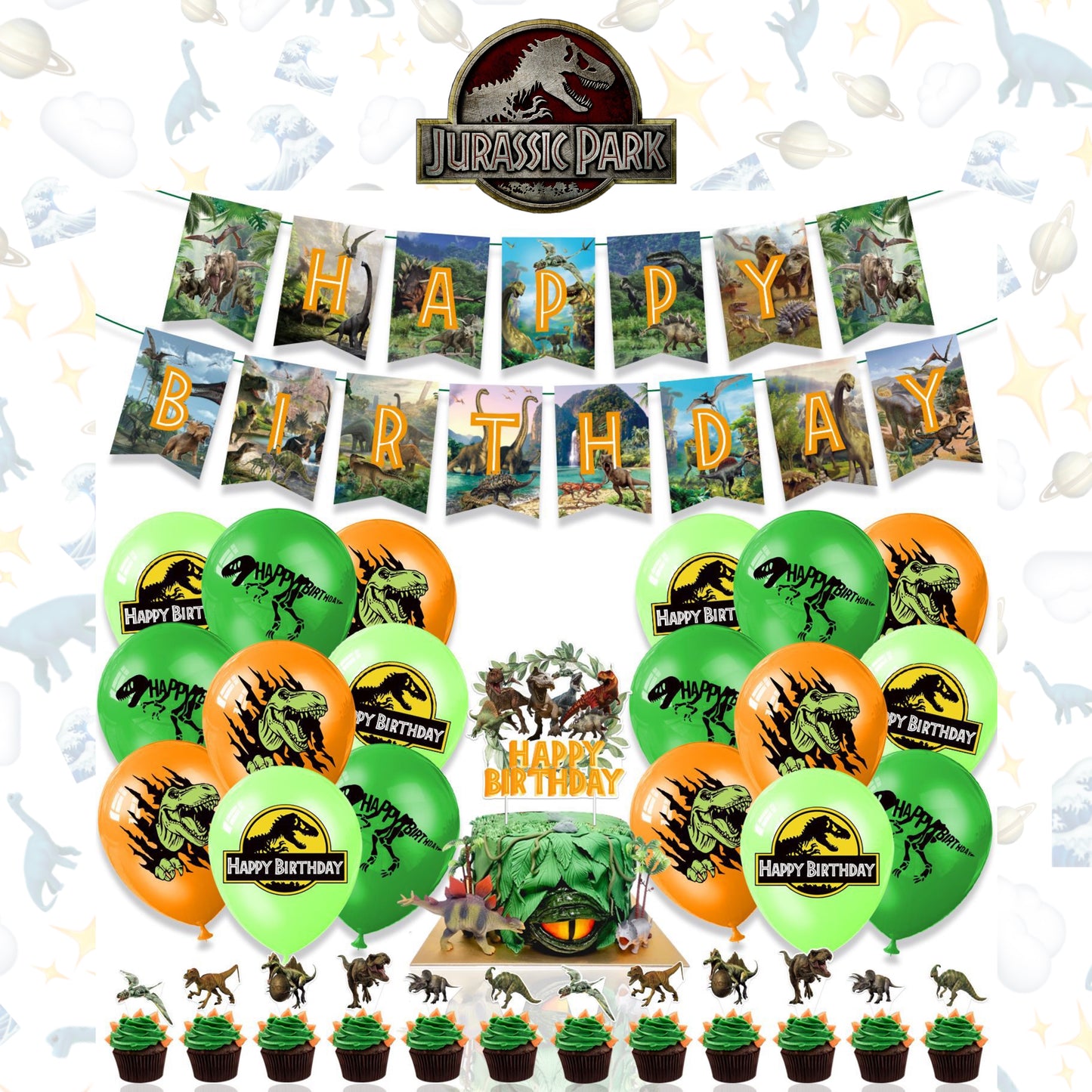 Dinosaurs party decorations set-table decor