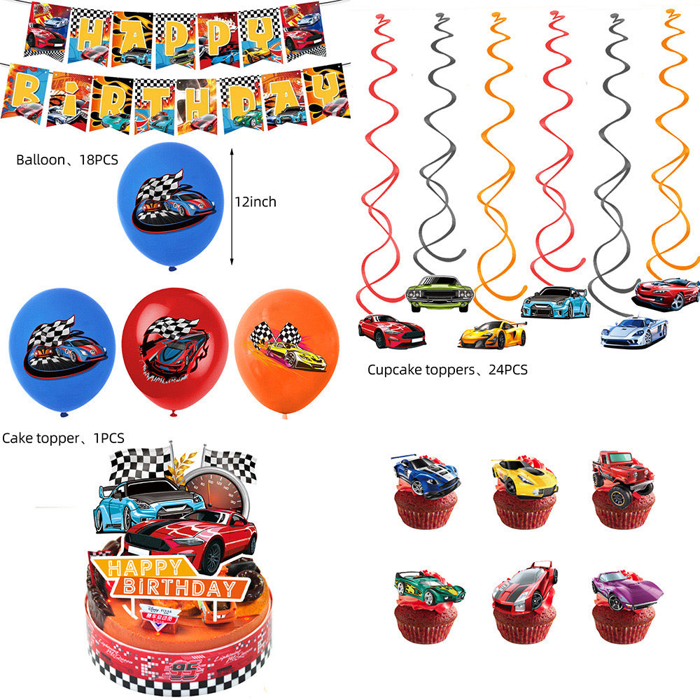 Hot Wheels party decorations set-table decor