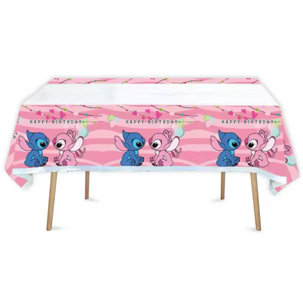 Stitch all pink party decorations set-table decor