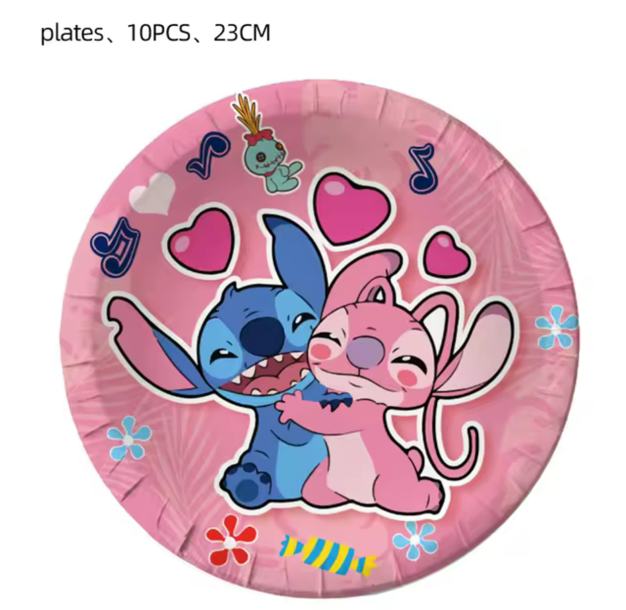 Stitch all pink party decorations set-table decor