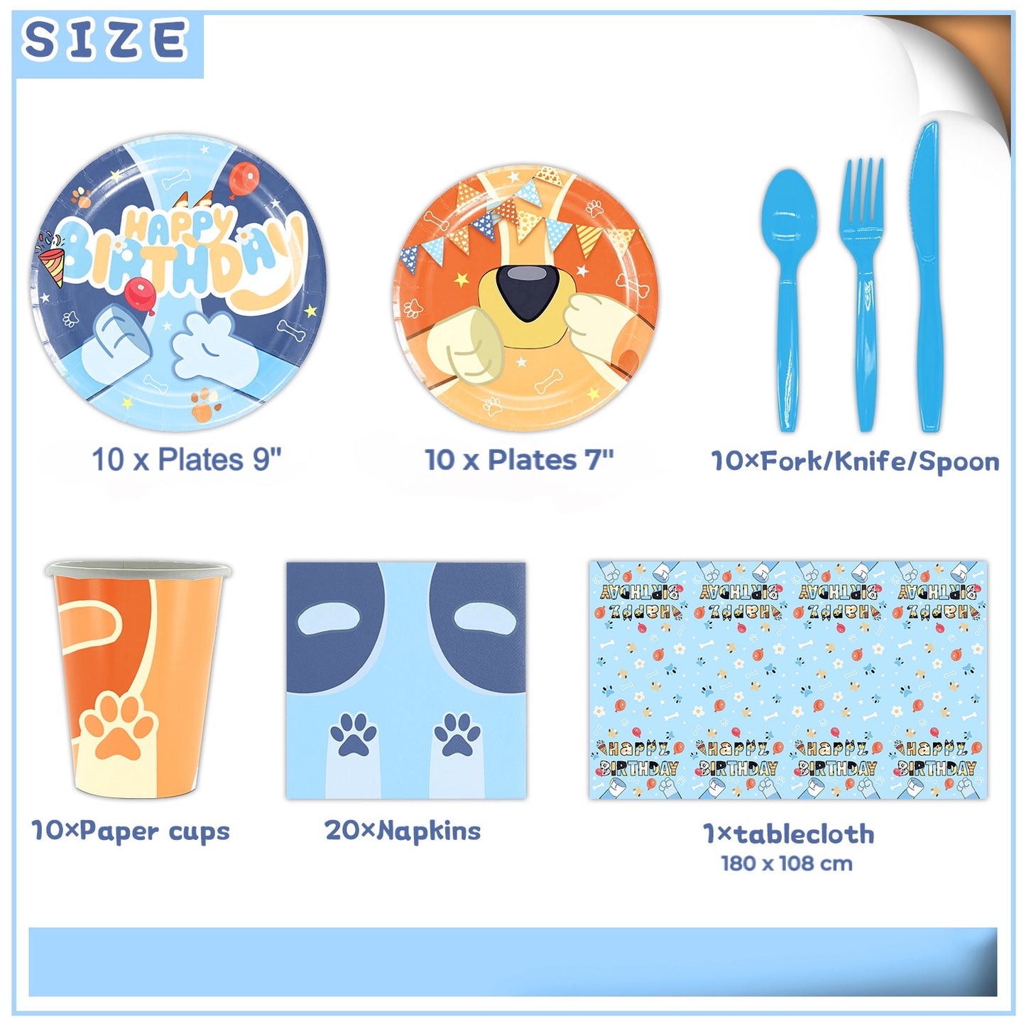 Bluey party decorations set-table decor