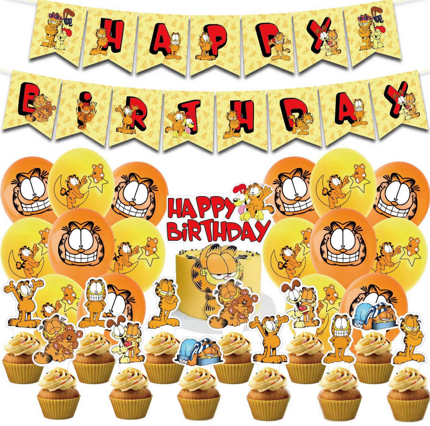 Garfield birthday party decorations set