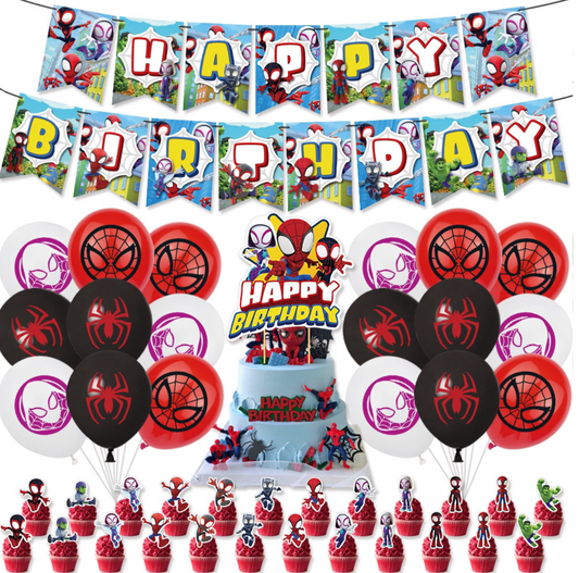 Spidey birthday party decorations set