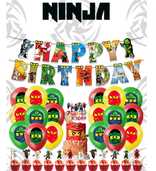 Ninja Birthday party decorations set