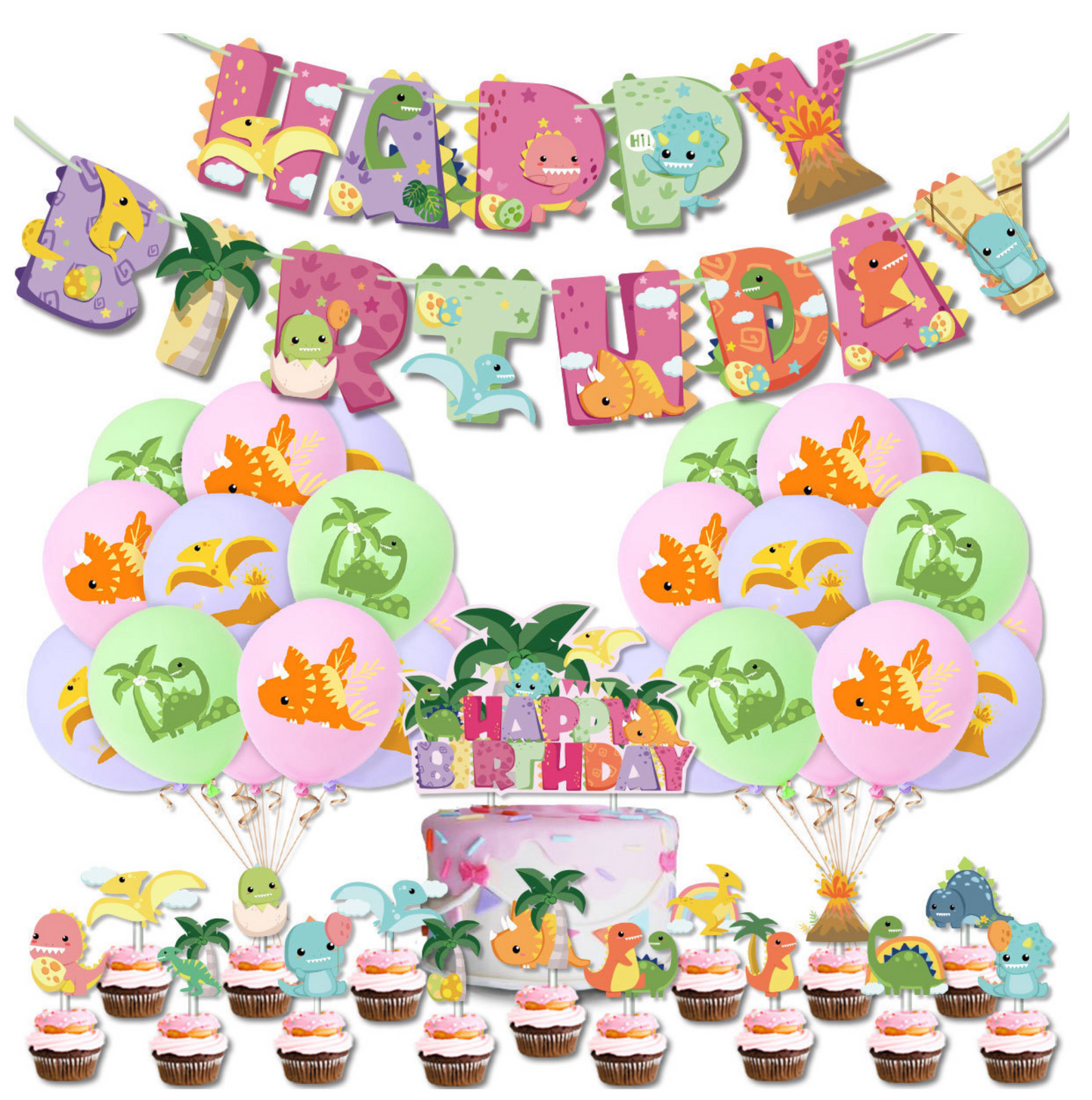 Baby Dinosaurs Birthday party decorations set