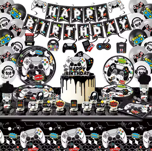 Gamer party decorations set-table decor