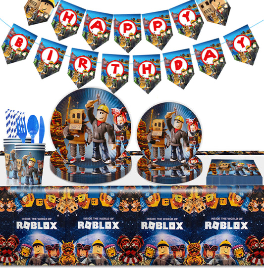 Roblox boy party decorations set-table decor