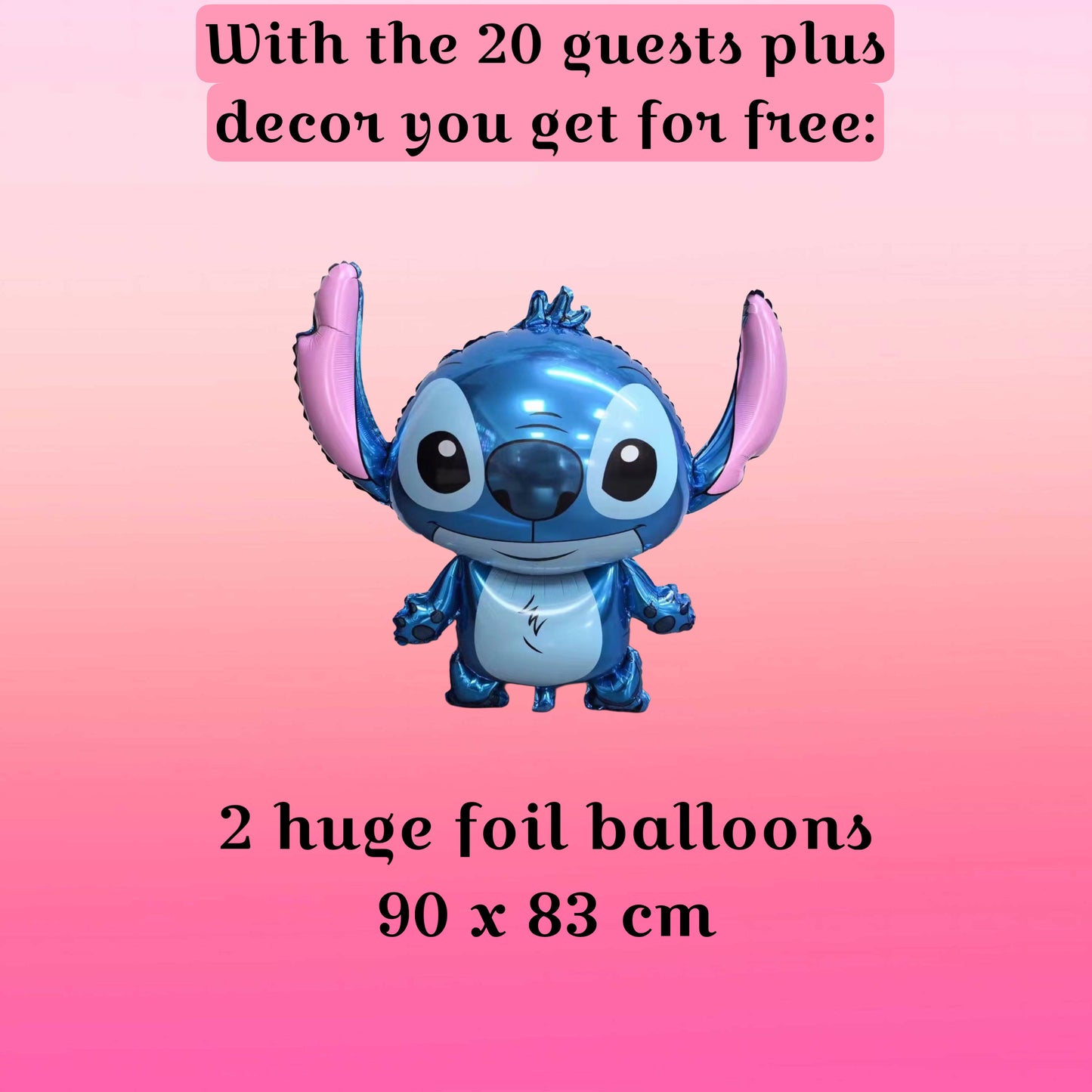 Stitch all pink party decorations set-table decor