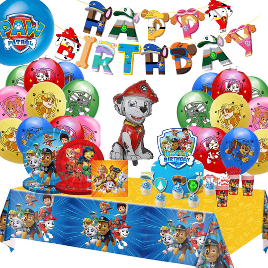 Paw Patrol Red-Blue party decorations set-table decor