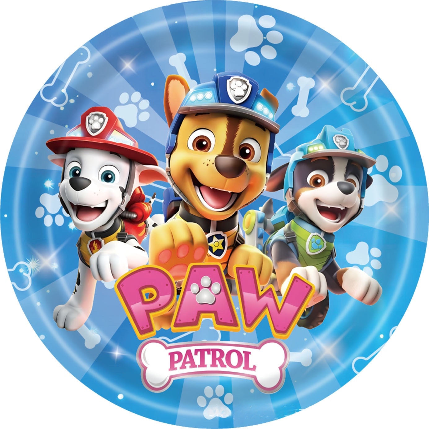 Paw Patrol blue-pink party decorations set-table decor