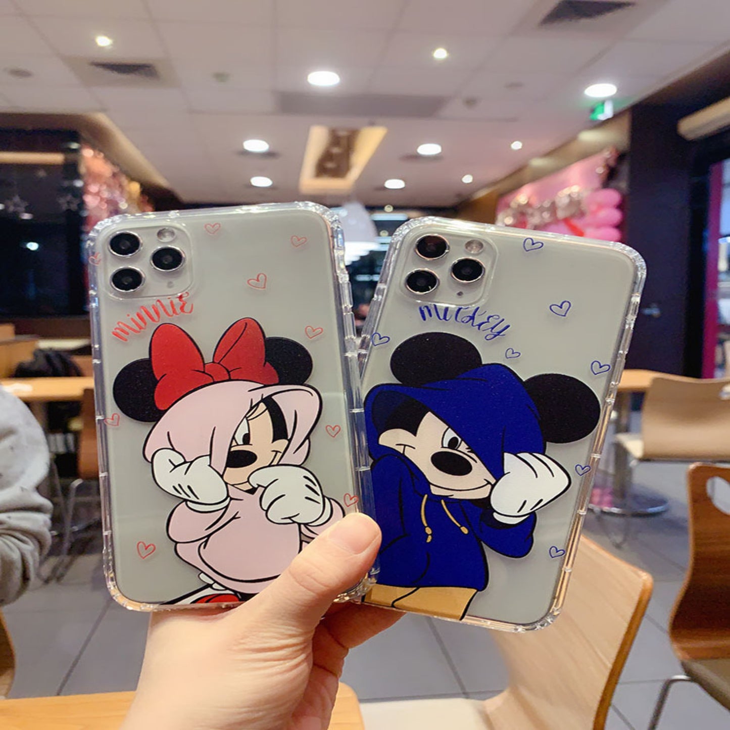 Minnie Mouse in Pink Hoodie phone case
