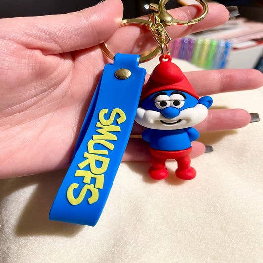 Old Smurf Keychain