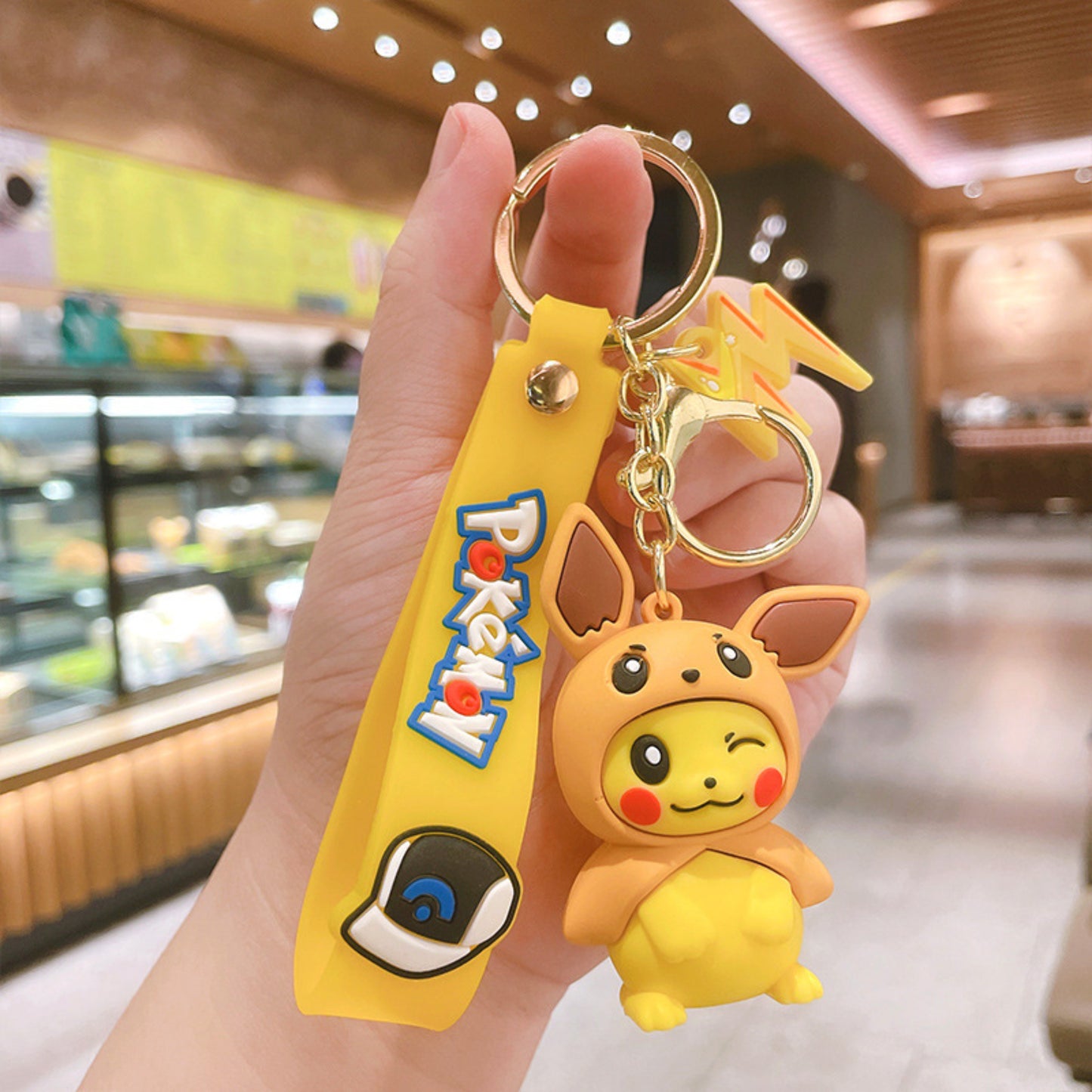 Zwinkernder Pikachu-Schlüsselanhänger