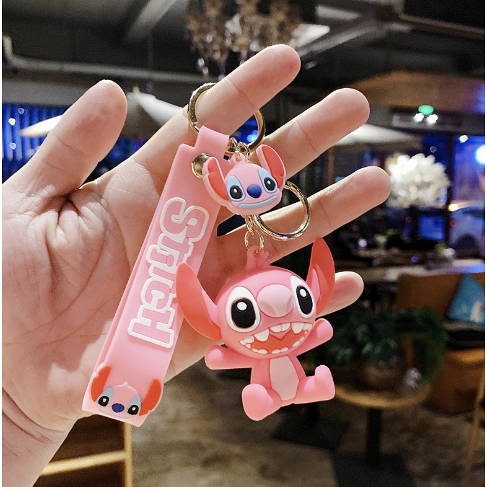 Pink Stitch Keychain