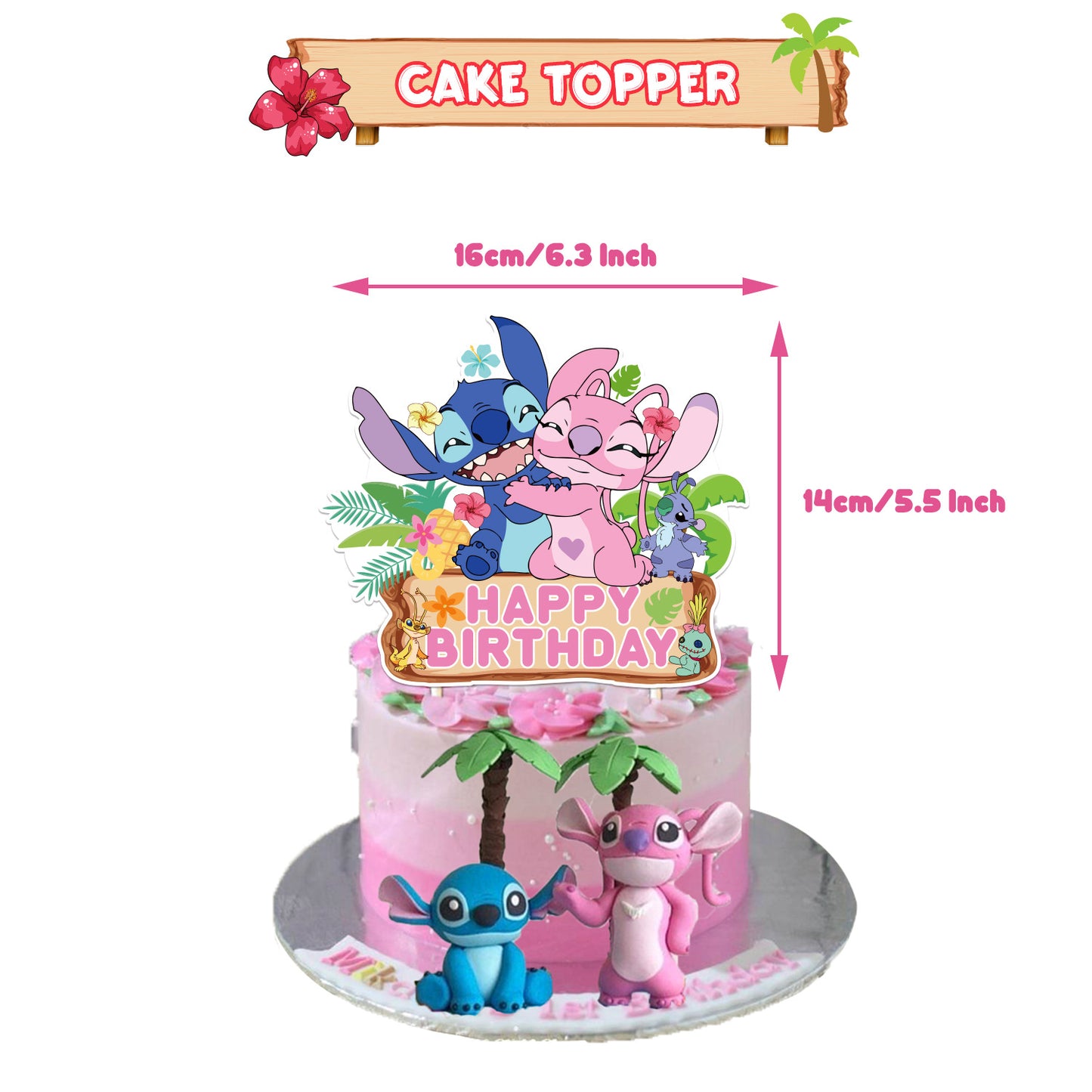 Stitch pink Birthday party set