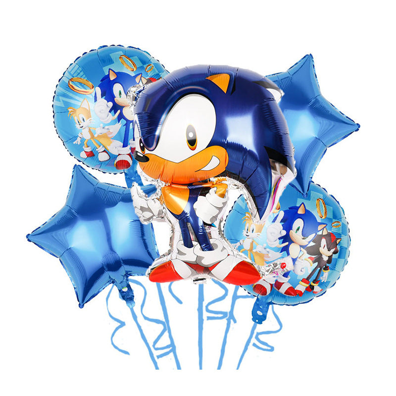 Sonic set of five foil balloons