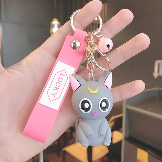 Sailor Moon Grey Cat Keychain